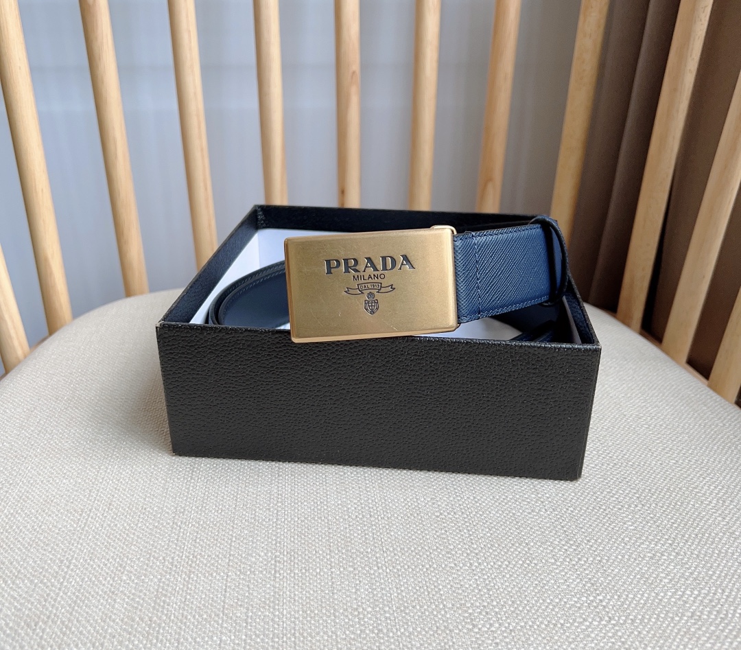 Prada Men Leather Belt Width 35mm 0003