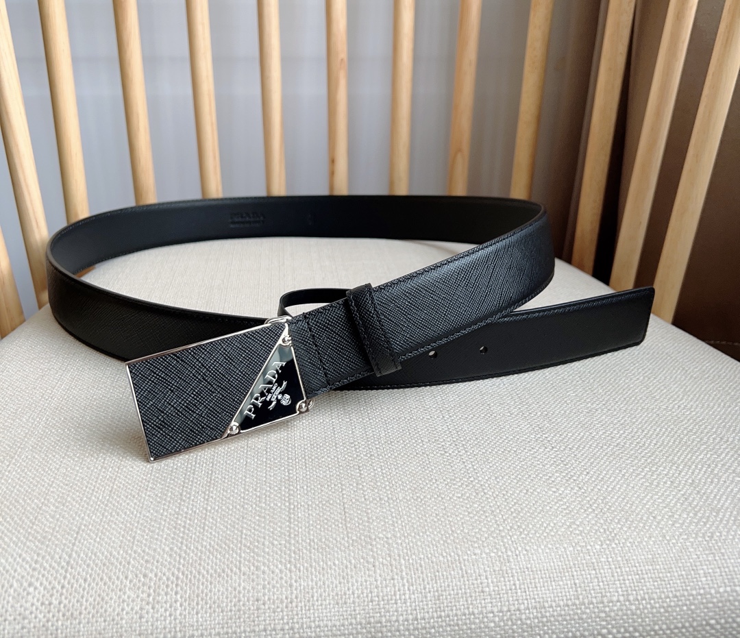 Prada Men Leather Belt Width 35mm 0004