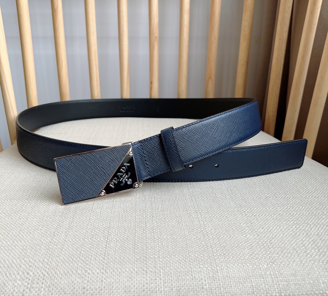 Prada Men Leather Belt Width 35mm 0005