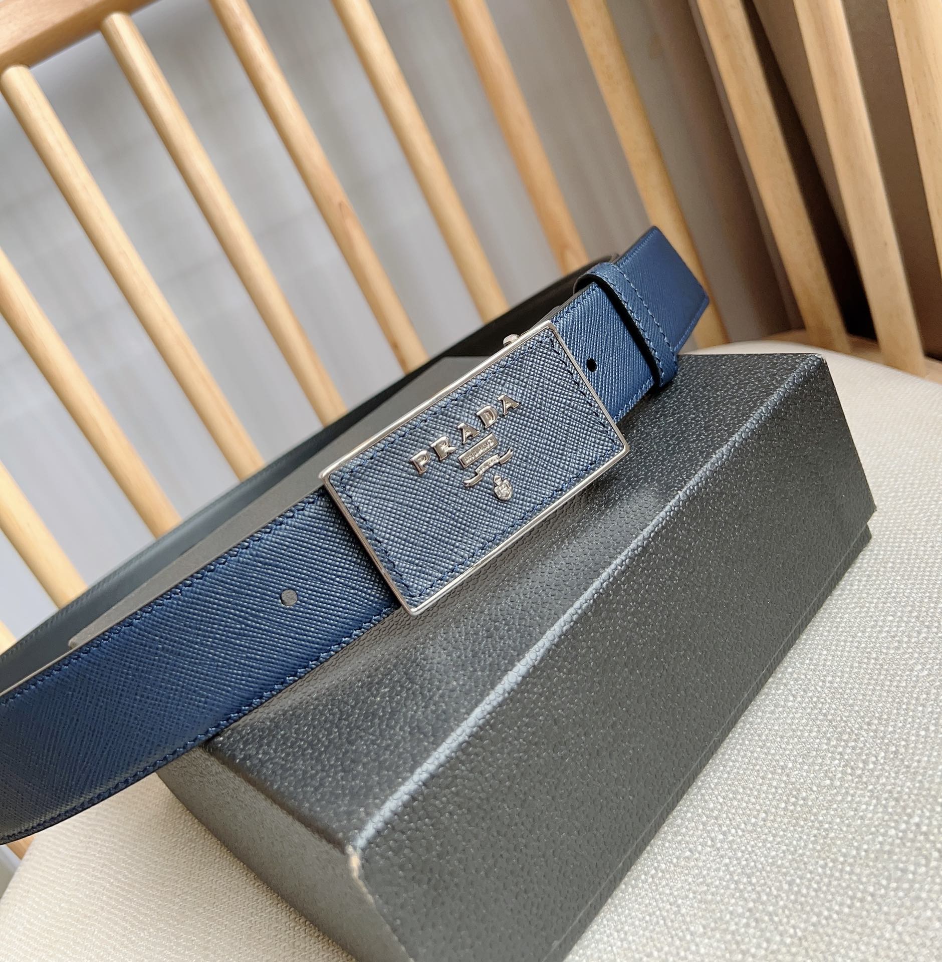 Prada Men Leather Belt Width 35mm 0007