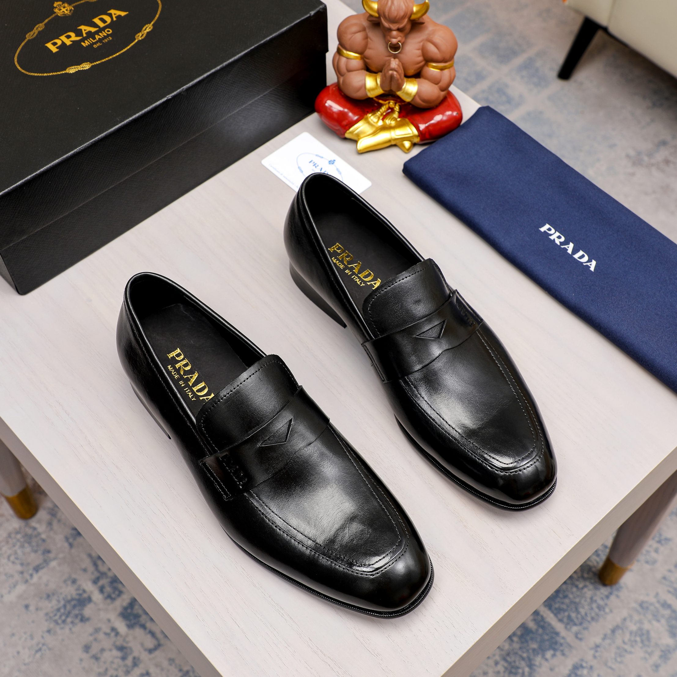 Prada Mens Business Leather Shoes-000338-45