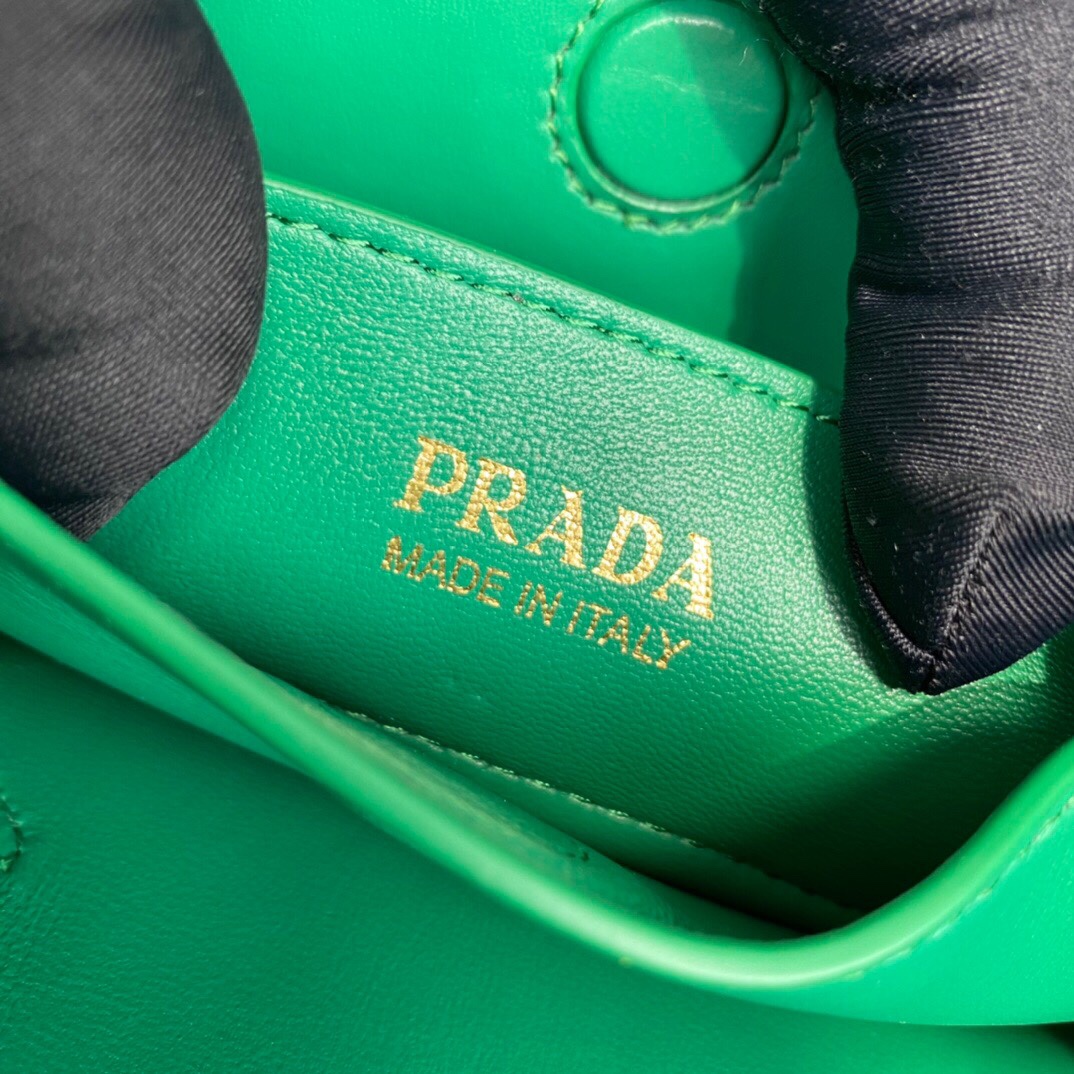 Prada Prada Double Saffiano Leather Mini Bag Green 1BG443