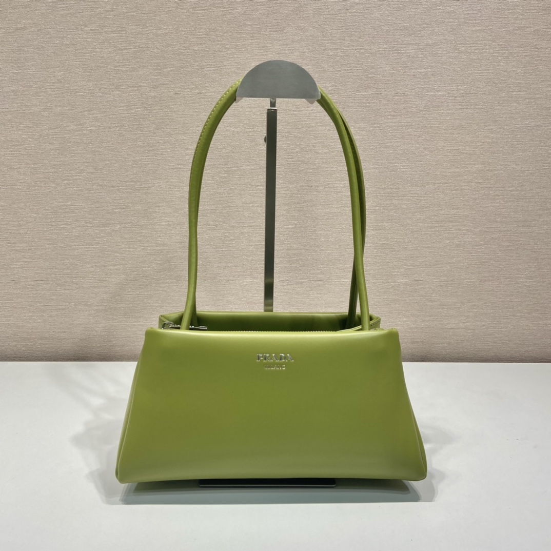 Prada Small Leather Shoulder Bag Green 1BA368