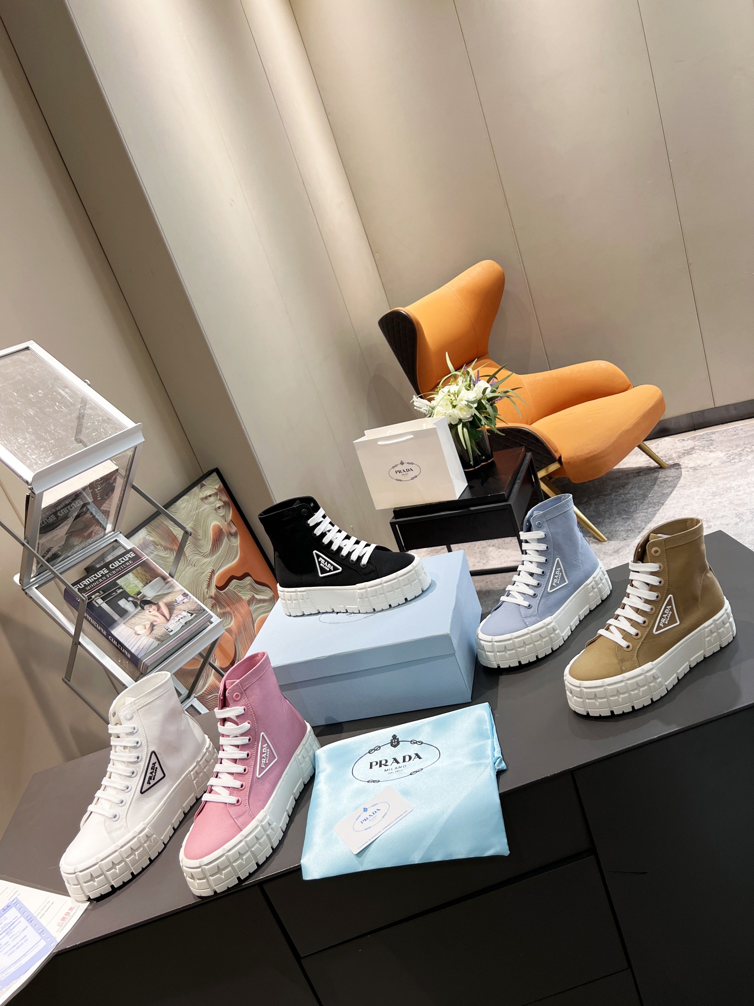 Prada Wheel High-top Canvas Sneakers-0004 35-41