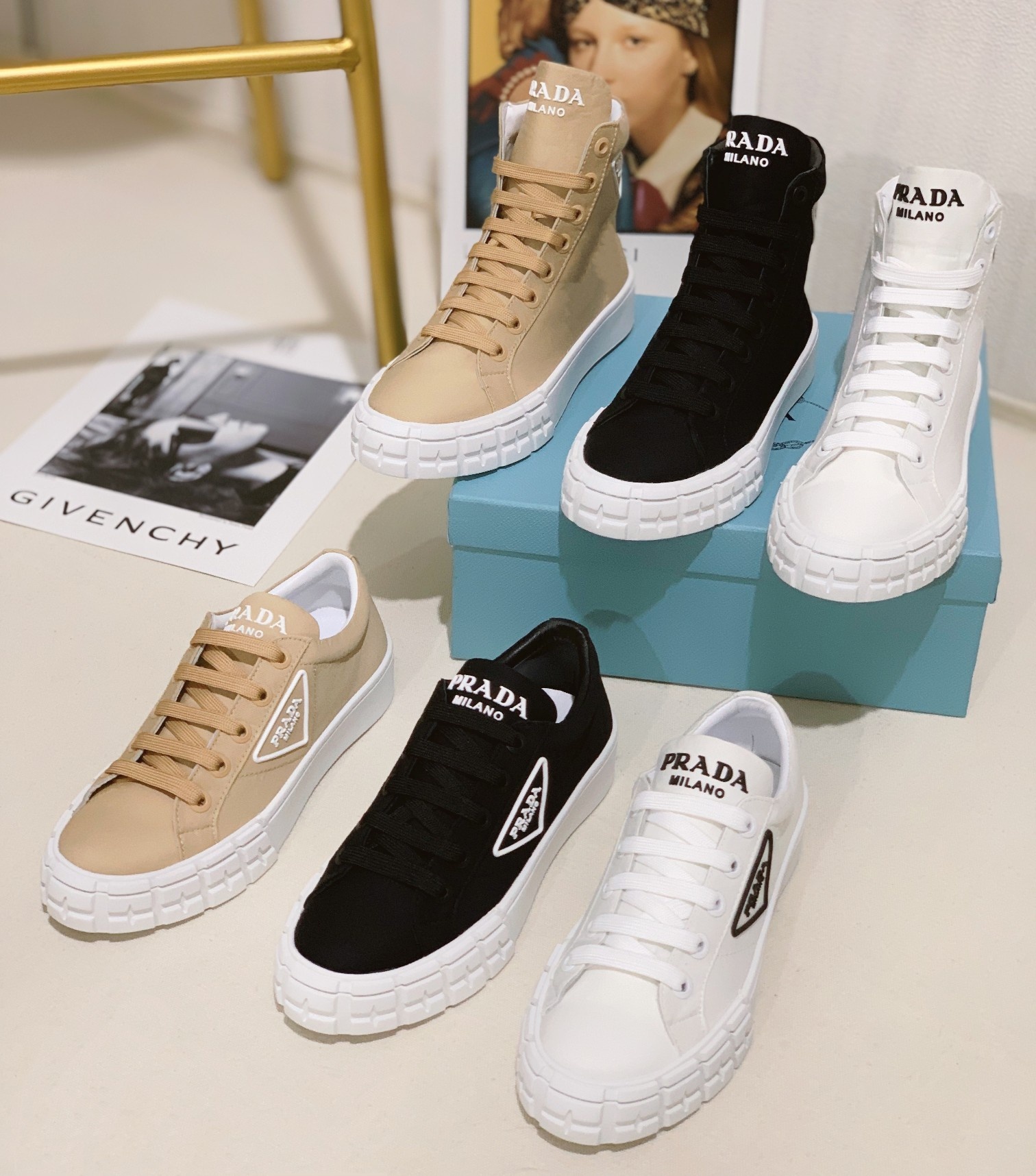 Prada Women Canvas Sneakers-0001 35-41