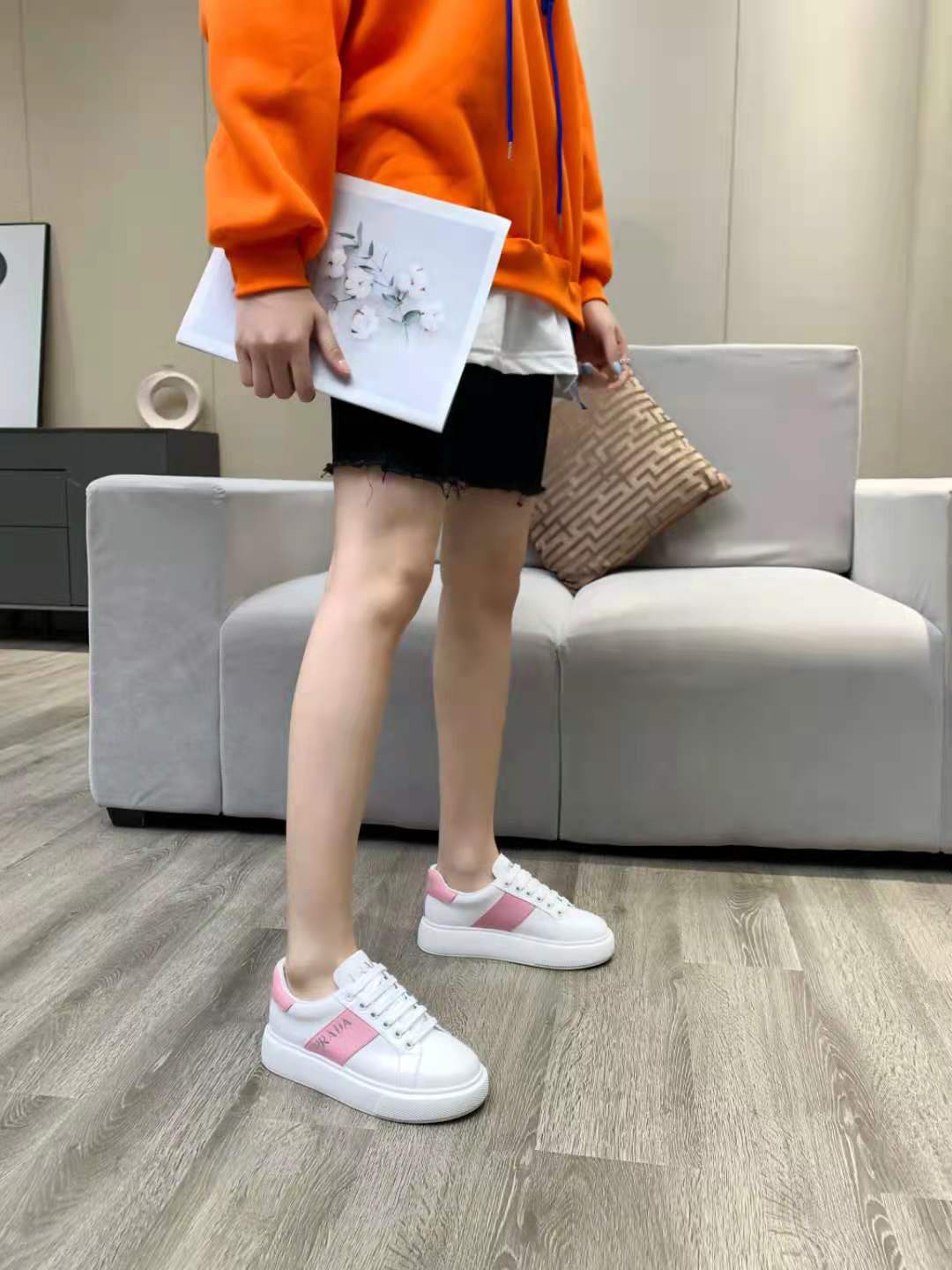 Prada Women Leather Sneakers-0026 35-41