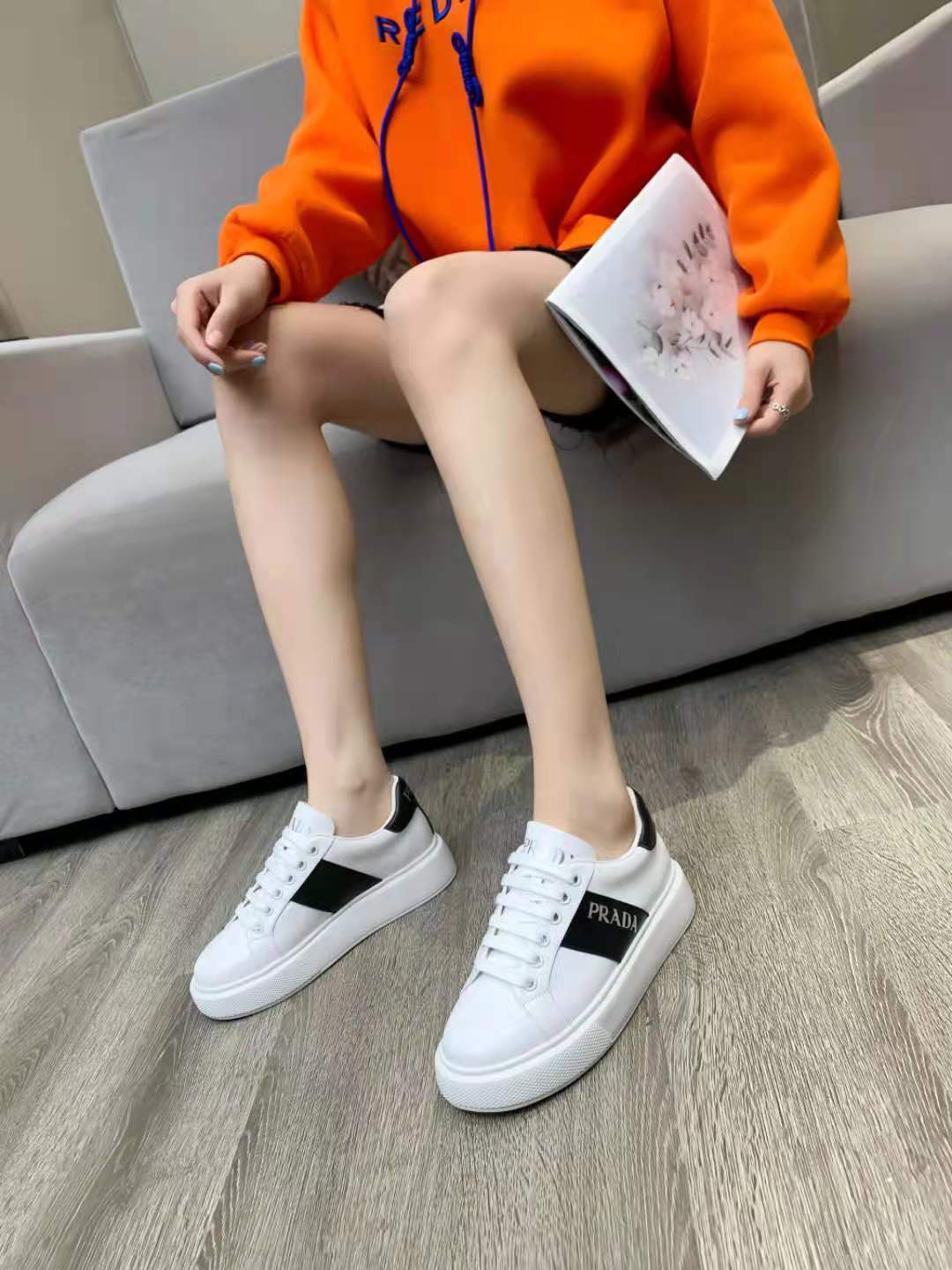 Prada Women Leather Sneakers-0027 35-41