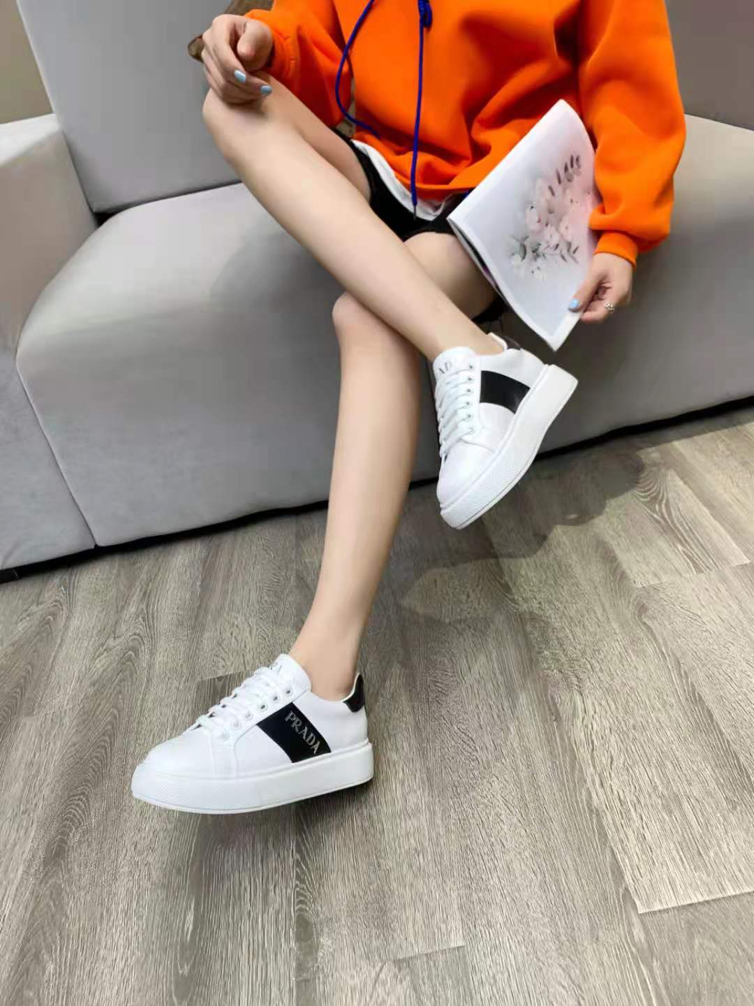 Prada Women Leather Sneakers-0027 35-41
