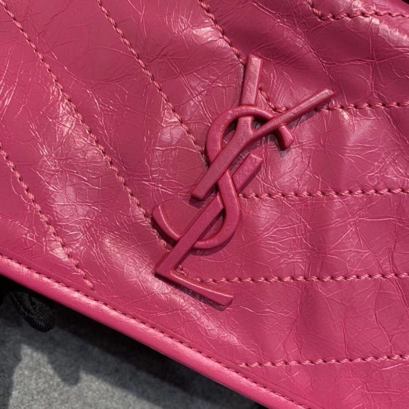 Replcai Saint Laurent NIKI Medium Bag in Crinkled Vintage Leather Pink