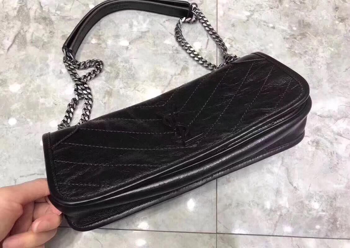 Replcai Saint Laurent NIKI Small Chain Shoulder Bag Black Logo