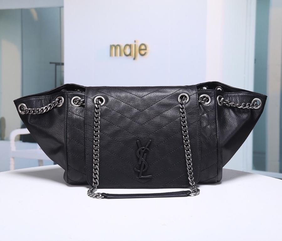 Replcai Saint Laurent Nolita Handbag in Vintag Leather Black