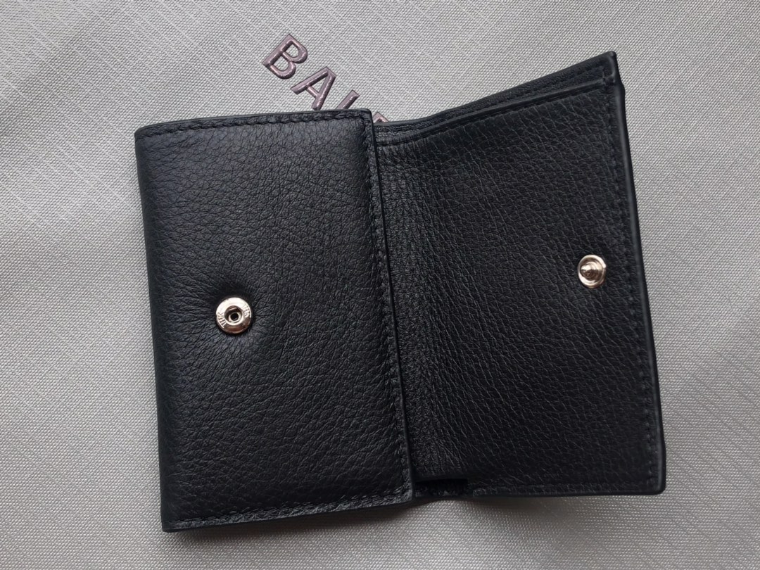 Replica Balenciaga Zipper Wallet Black-3