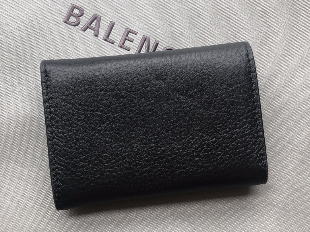 Replica Balenciaga Zipper Wallet Black-3