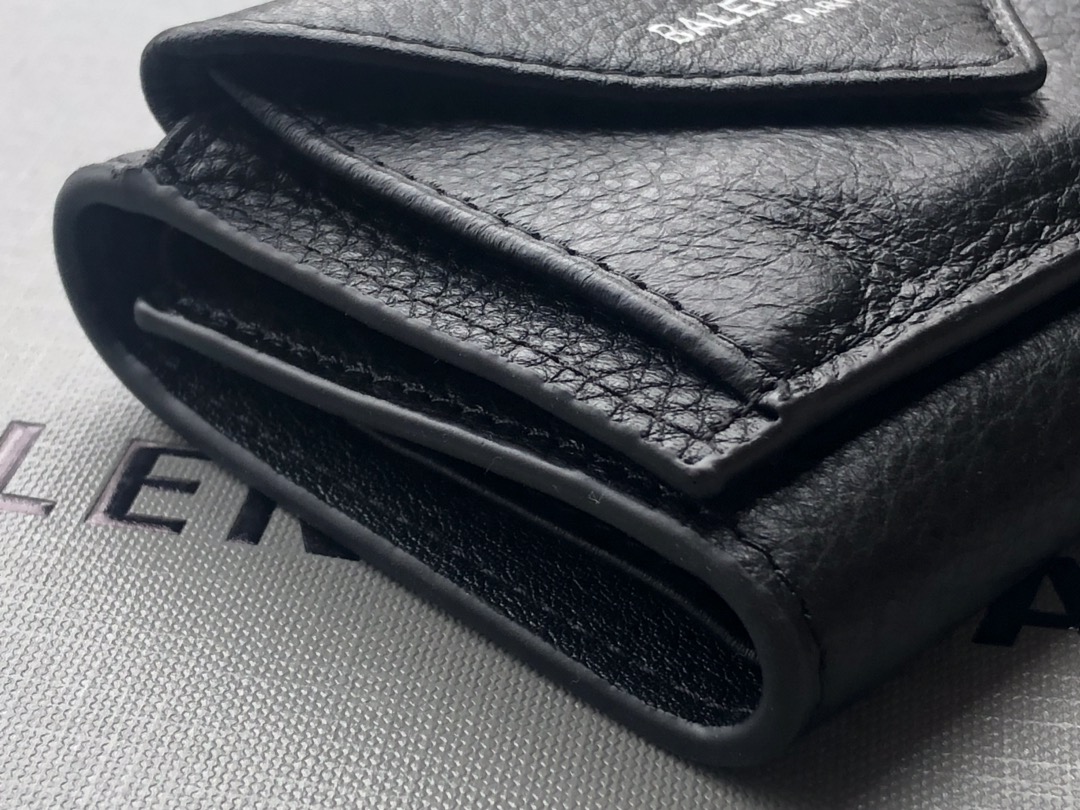 Replica Balenciaga Zipper Wallet Black-3