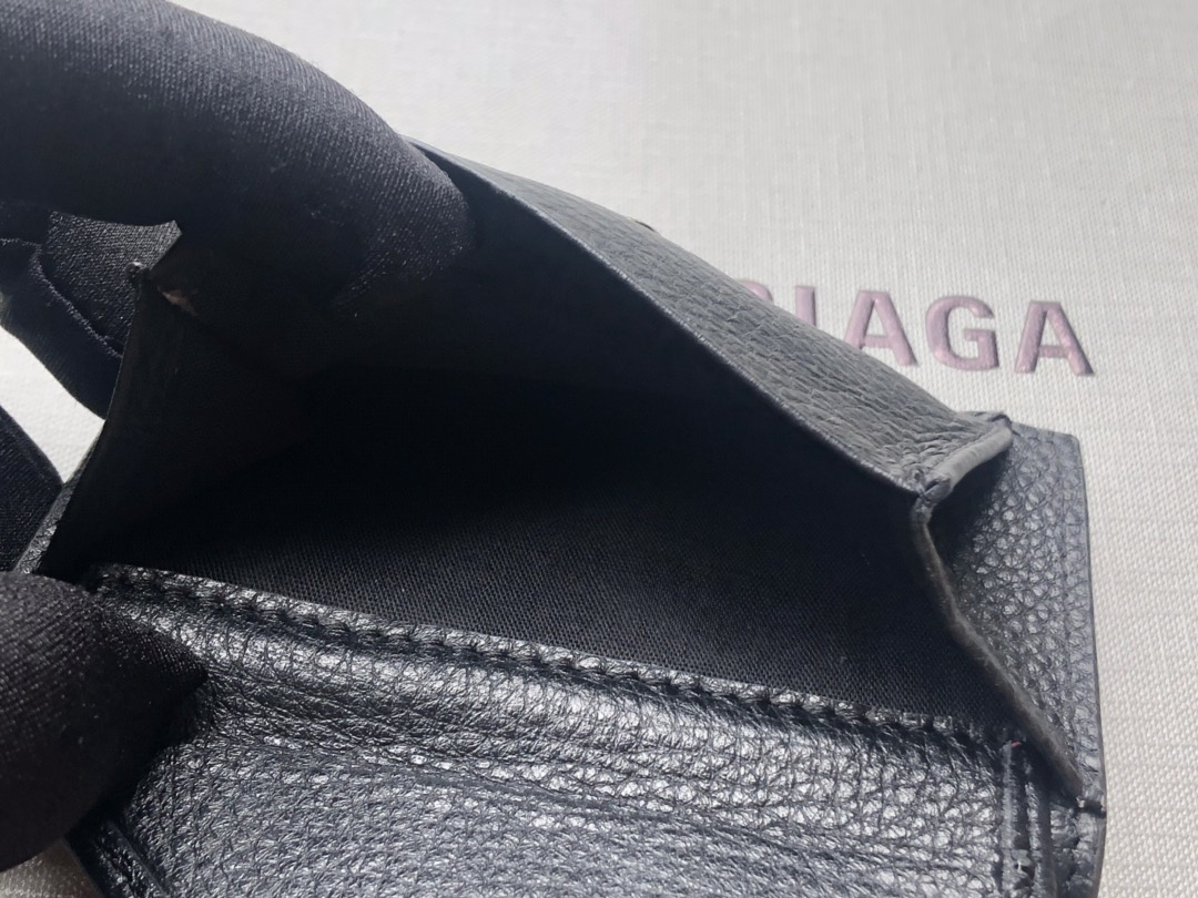 Replica Balenciaga Zipper Wallet Black-3