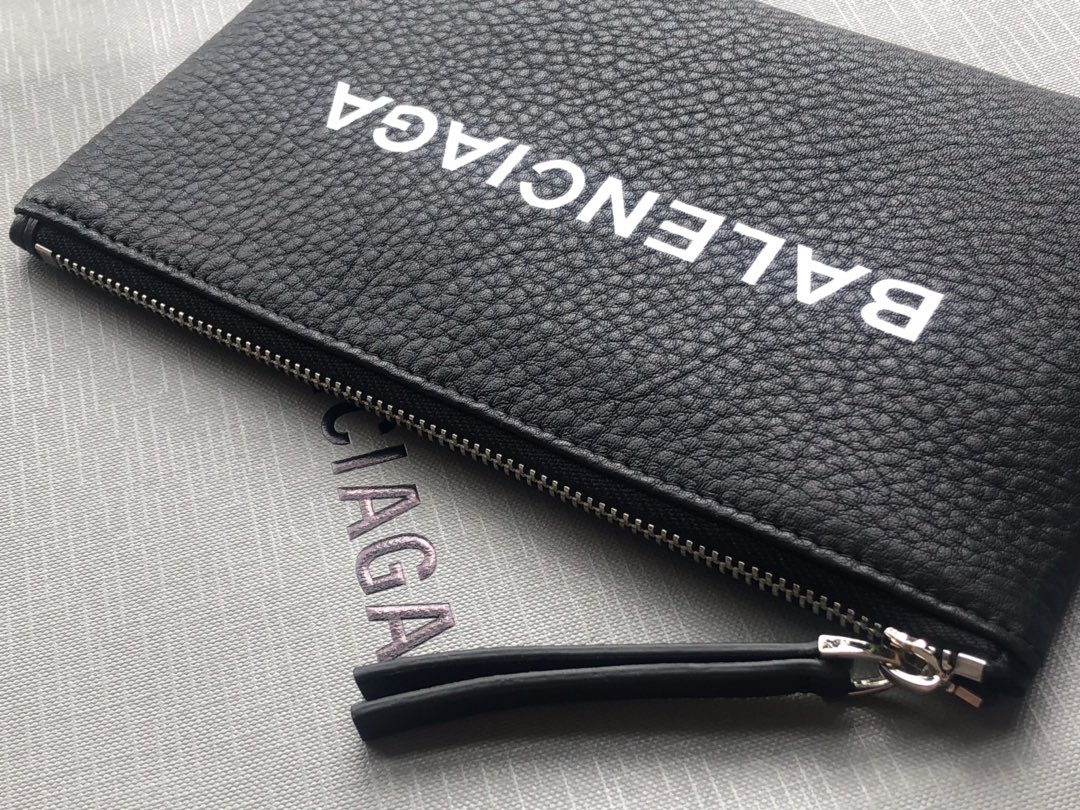 Replica Balenciaga Zipper Wallet Black-4