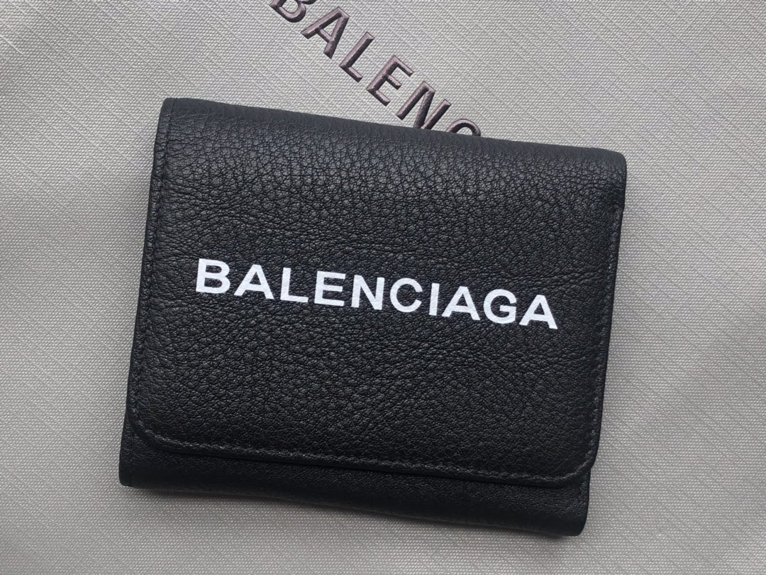 Replica Balenciaga Zipper Wallet Black-5