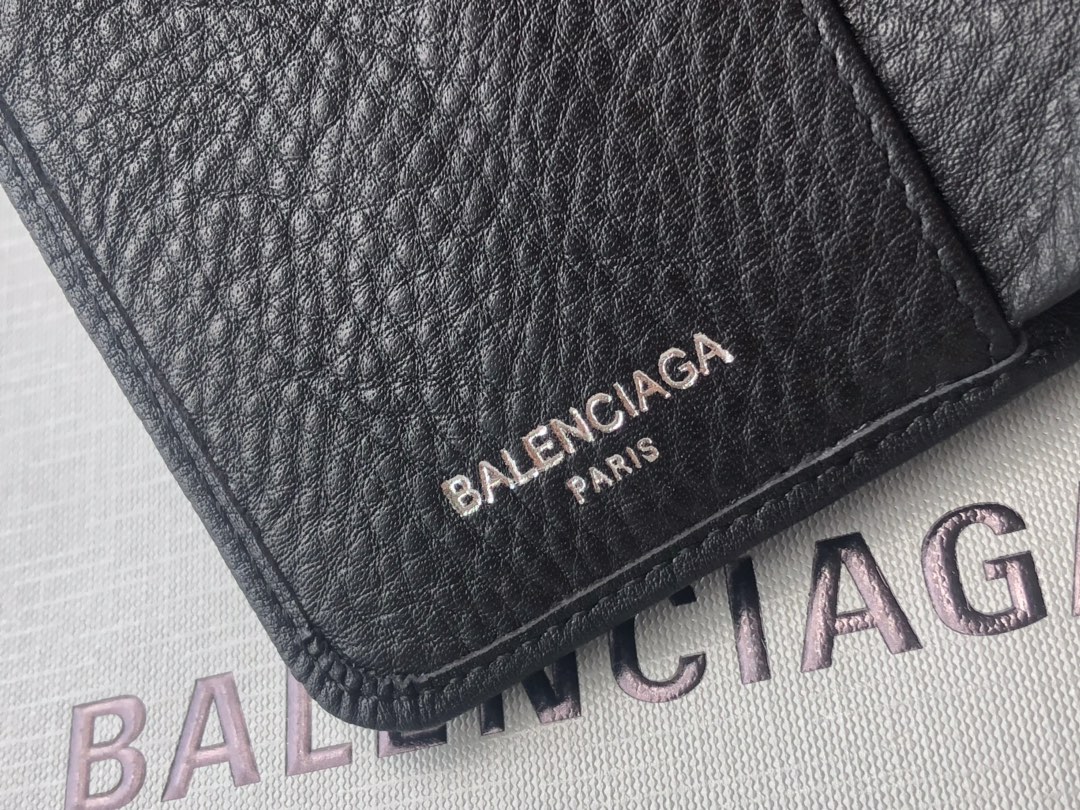 Replica Balenciaga Zipper Wallet Black-5