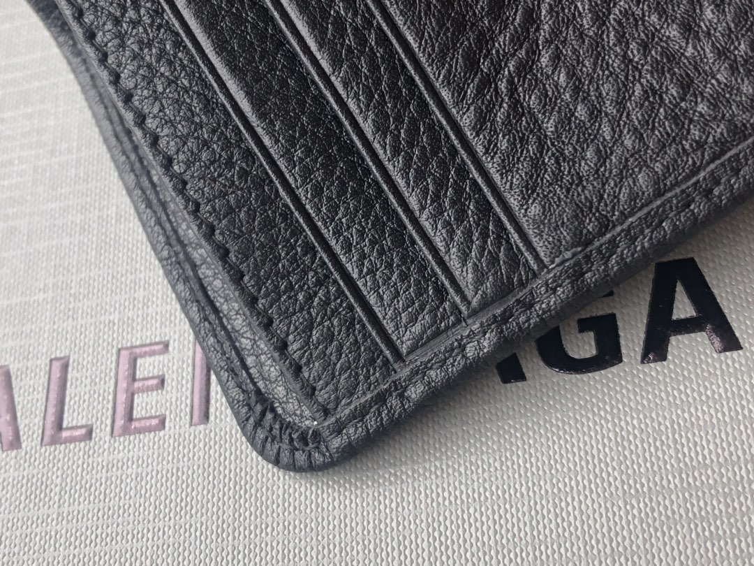 Replica Balenciaga Zipper Wallet Black-5