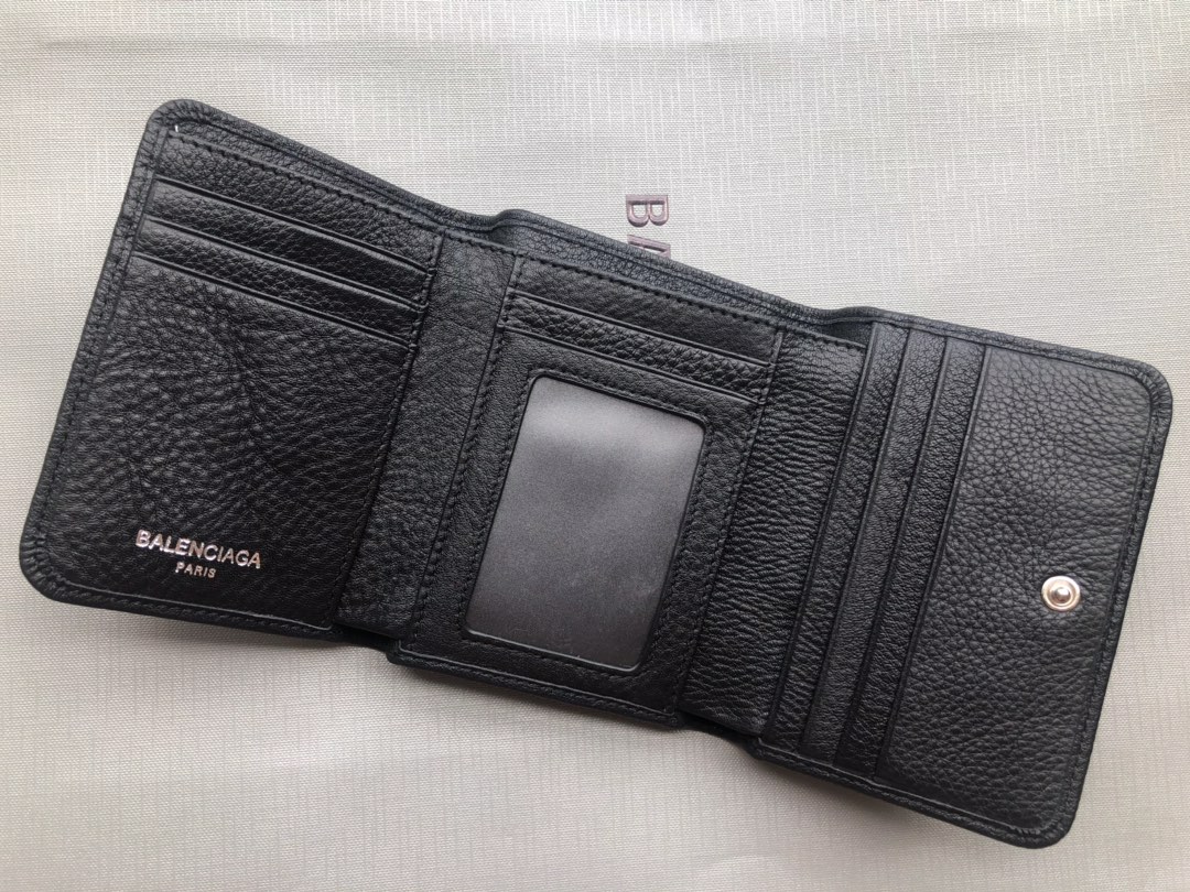 Replica Balenciaga Zipper Wallet Black-5