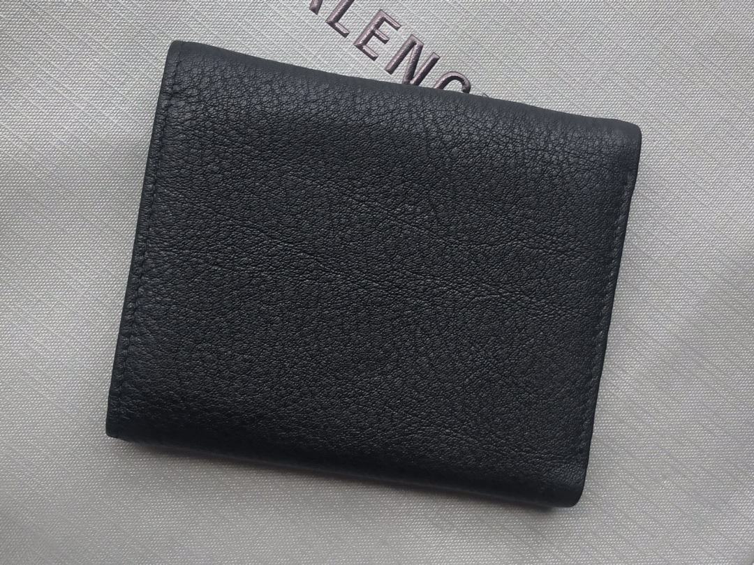 Replica Balenciaga Zipper Wallet Black-5