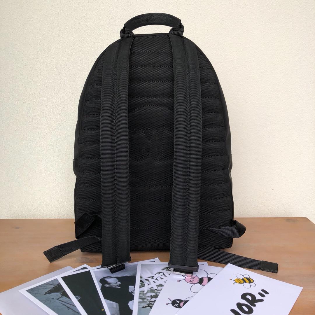 Replica Black Nylon DIOR x KAWS Rider Backpack Blue Logo