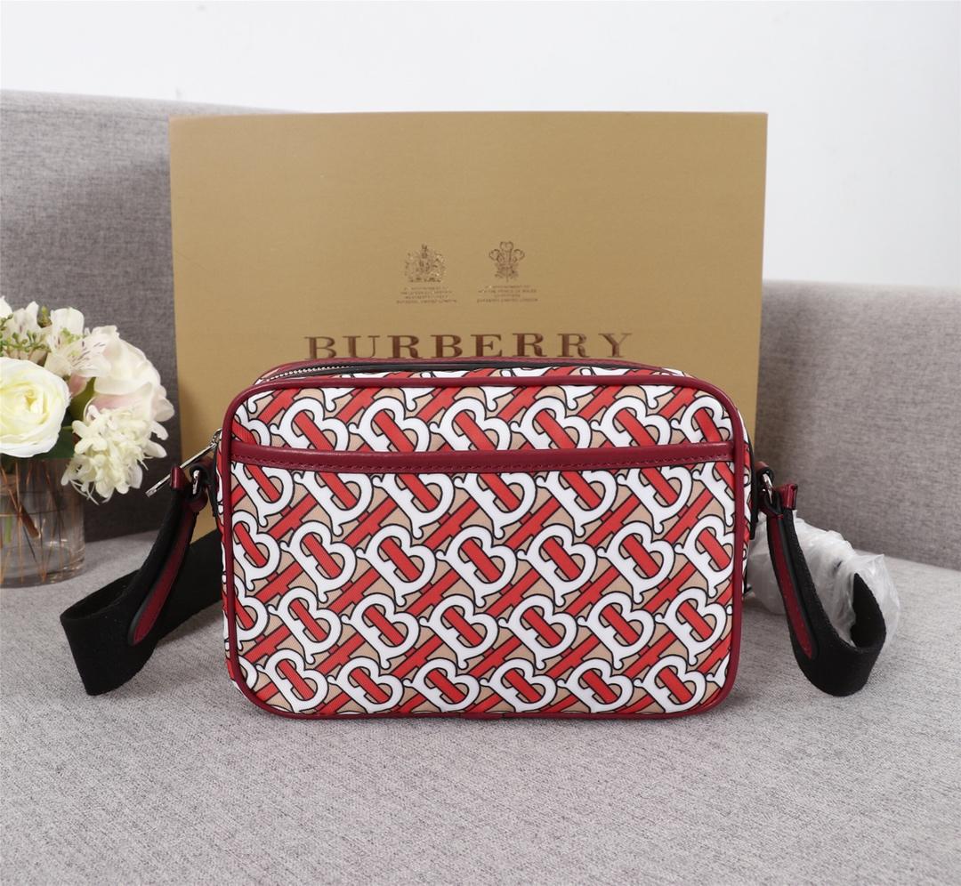 Replica Burberry Men 80116771 Monogram Print and Leather Crossbody Bag