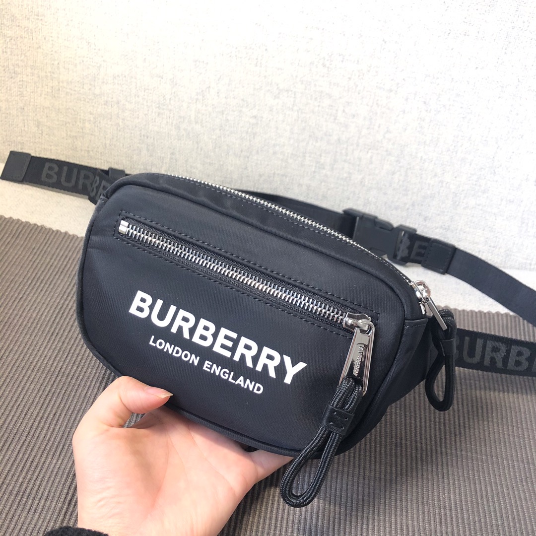 Replica Burberry Men Crossbody Belt Bag Black