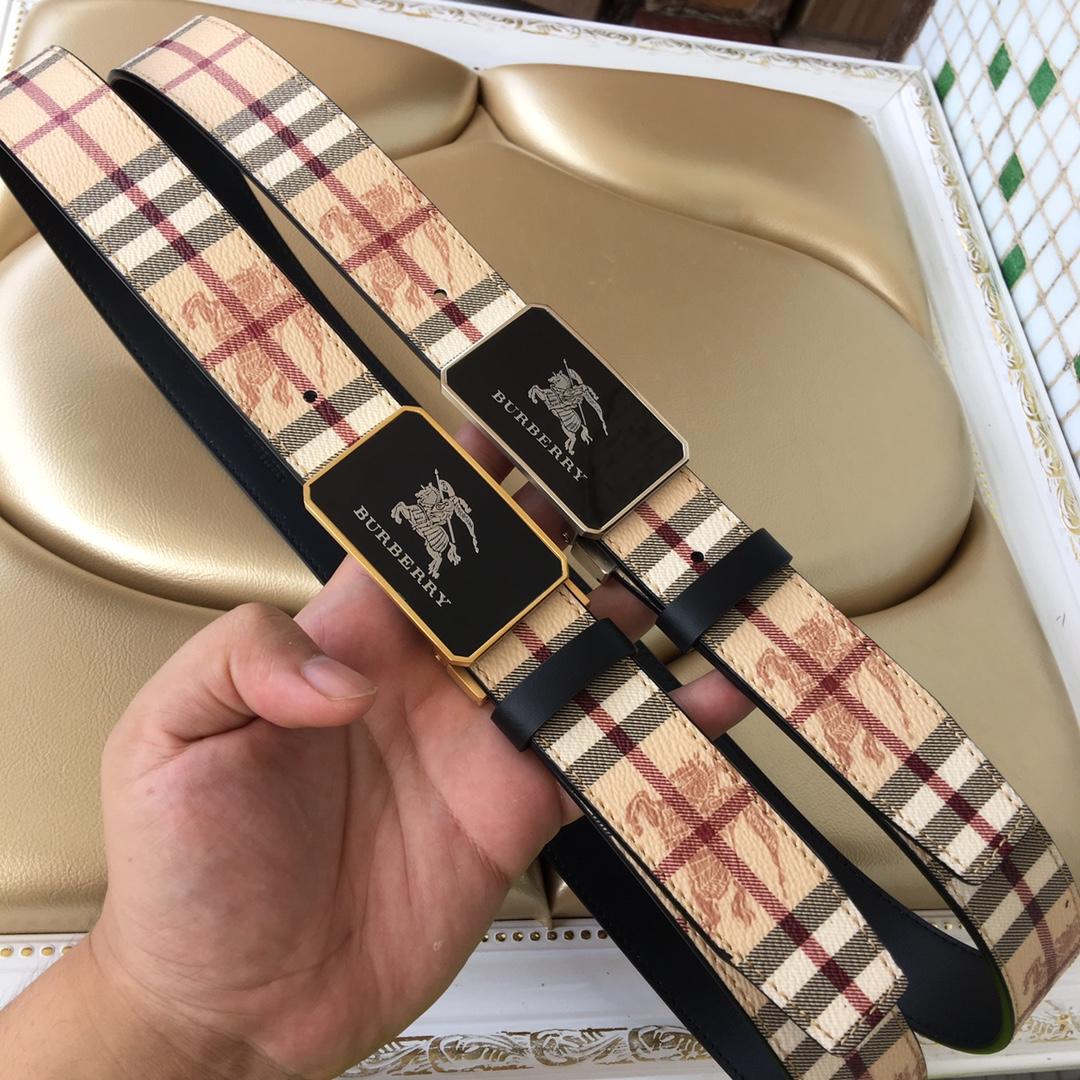 Replica Burberry Men Reversible Leather Belt Width 3.5cm 013