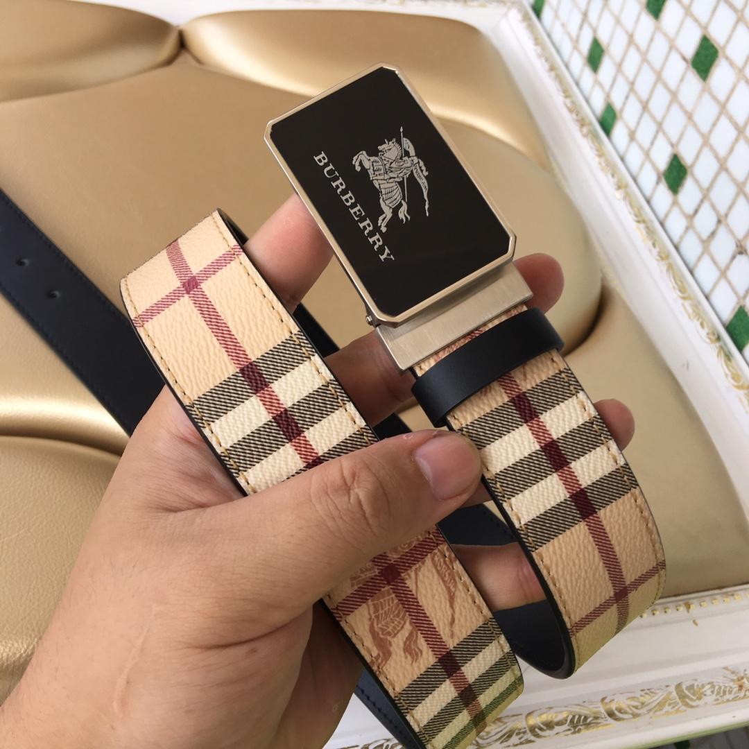 Replica Burberry Men Reversible Leather Belt Width 3.5cm 013