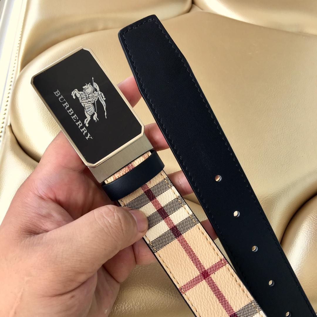 Replica Burberry Men Reversible Leather Belt Width 3.5cm 013