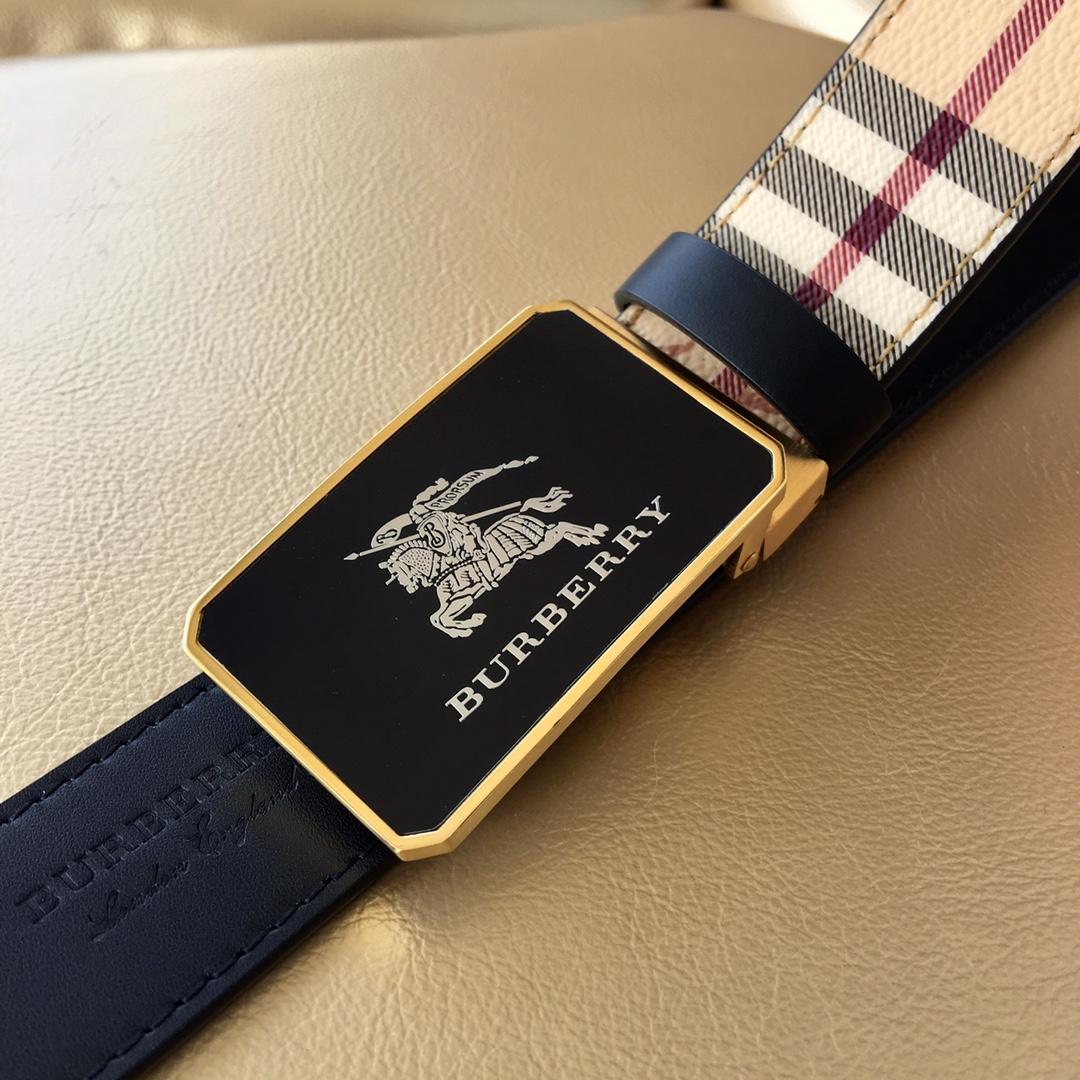 Replica Burberry Men Reversible Leather Belt Width 3.5cm 014