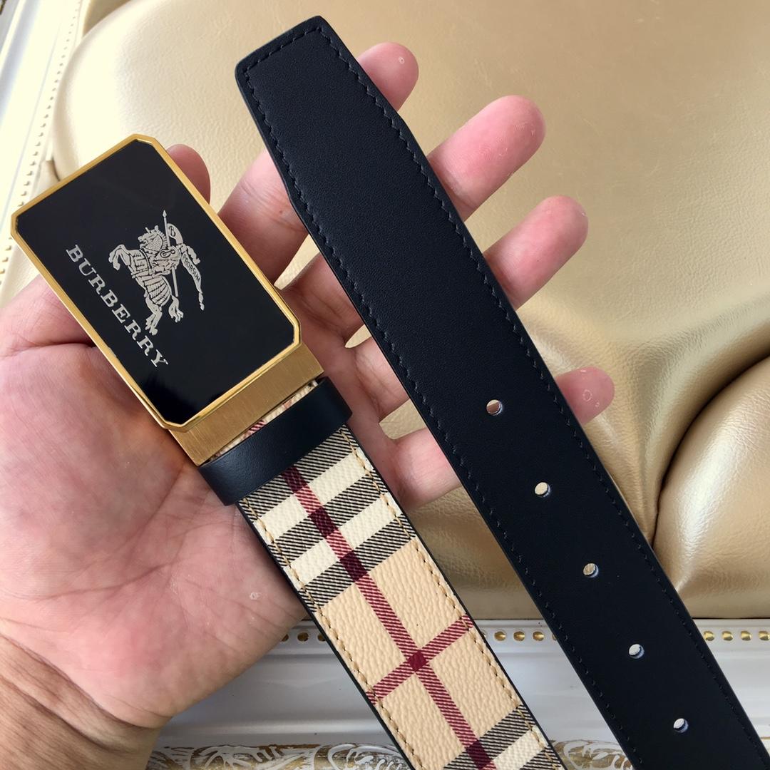 Replica Burberry Men Reversible Leather Belt Width 3.5cm 014