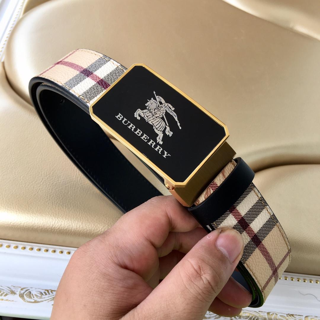 Replica Burberry Men Reversible Leather Belt Width 3.5cm 014