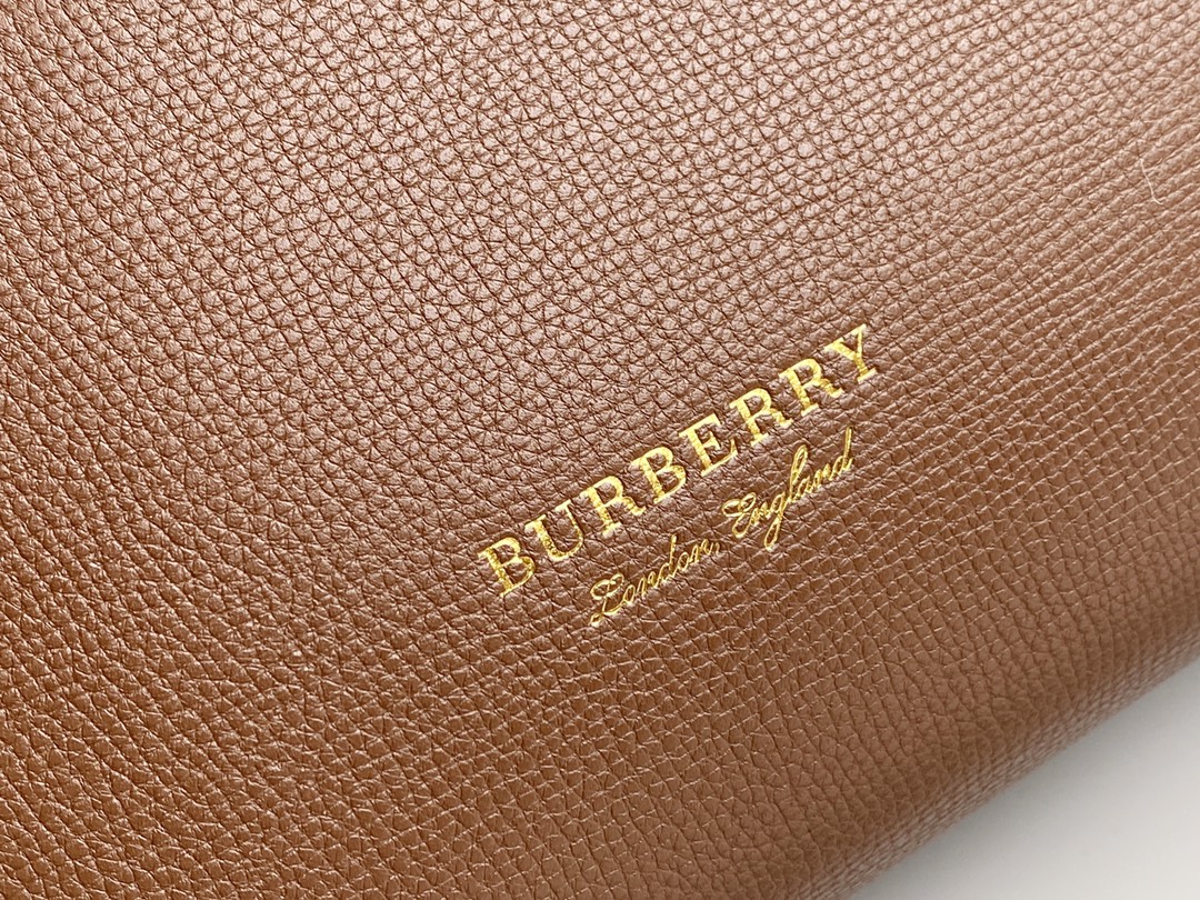 Replica Burberry Tote Bag Khaki Leather 34cm