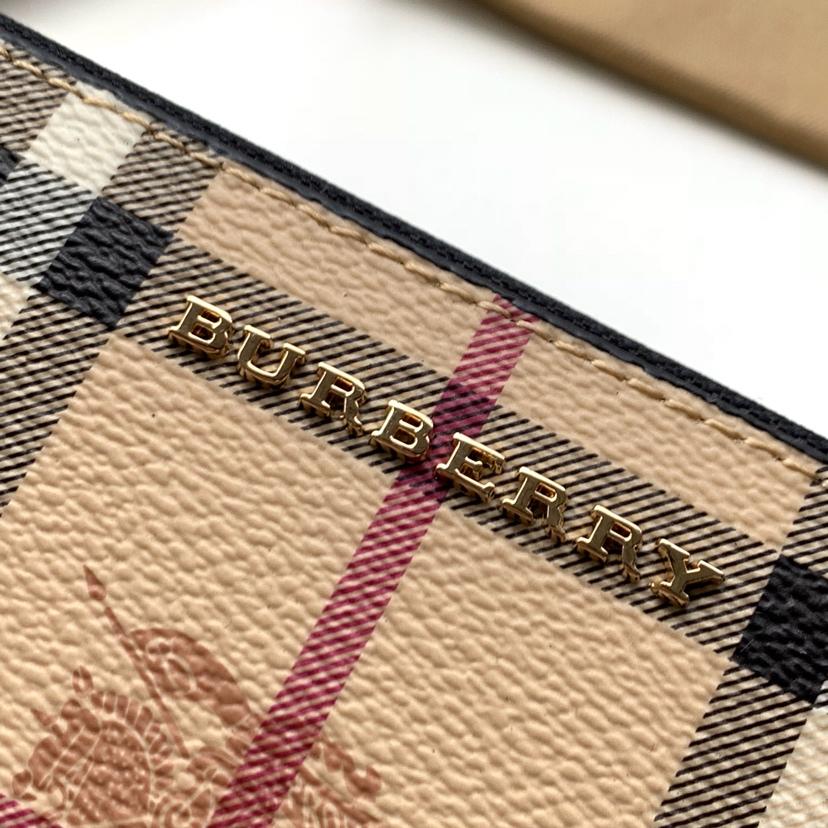 Replica Burberry Women Haymarket Check and Leather Ziparound Wallet