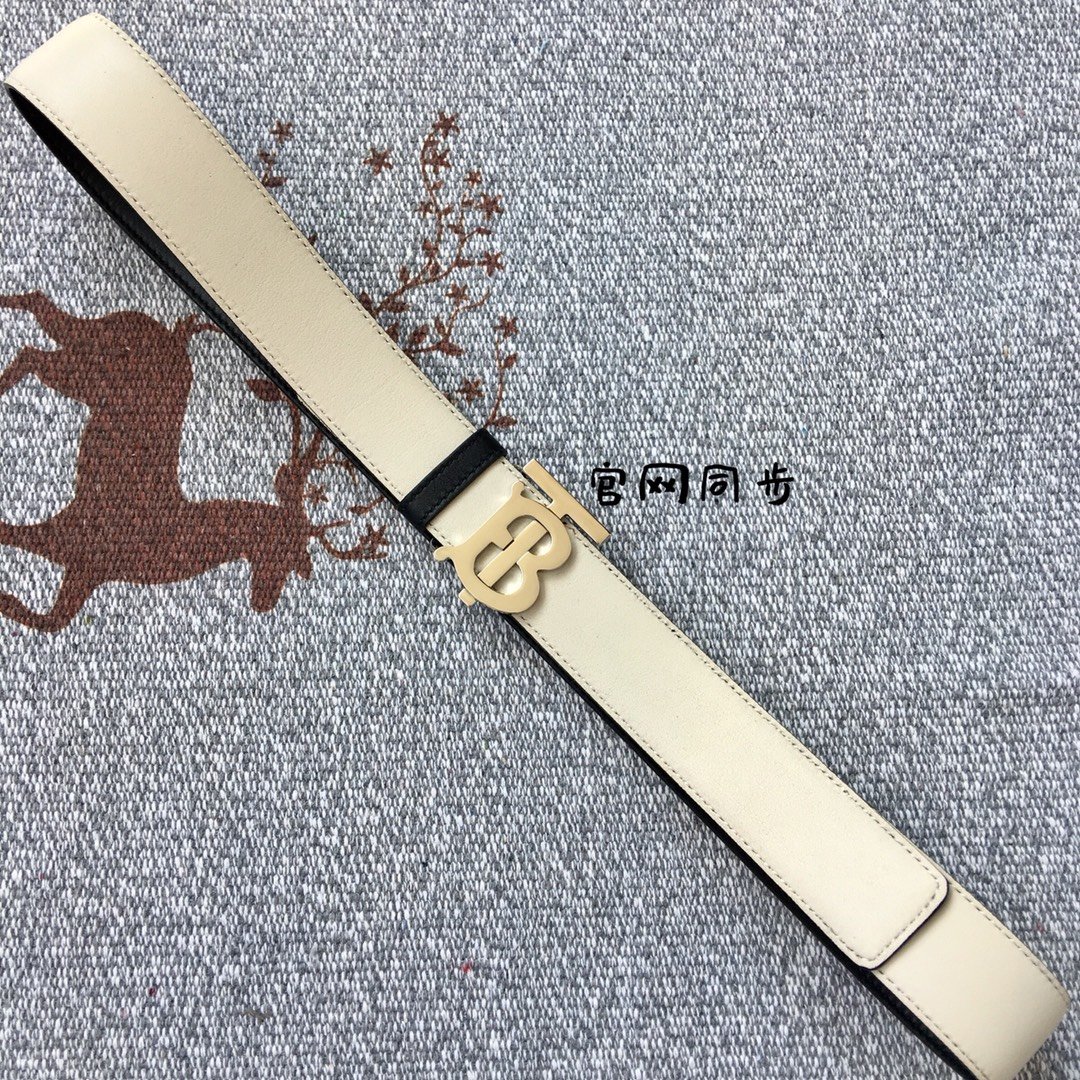 Replica Burberry Women Monogram Motif Leather Belt Width 3.5cm 017