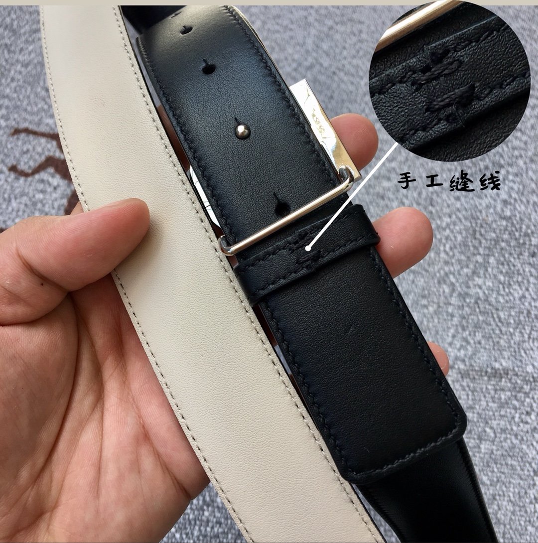 Replica Burberry Women Monogram Motif Leather Belt Width 3.5cm 017