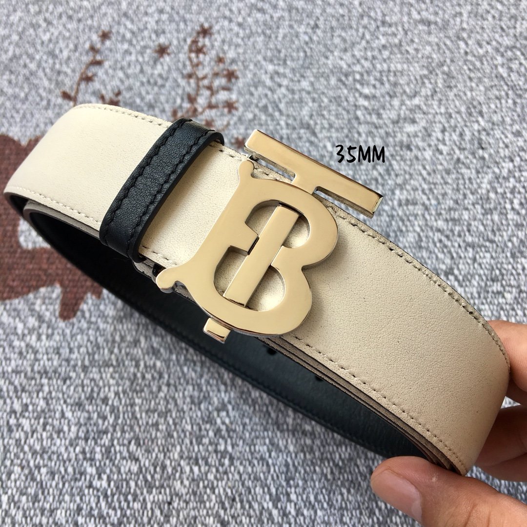 Replica Burberry Women Monogram Motif Leather Belt Width 3.5cm 017