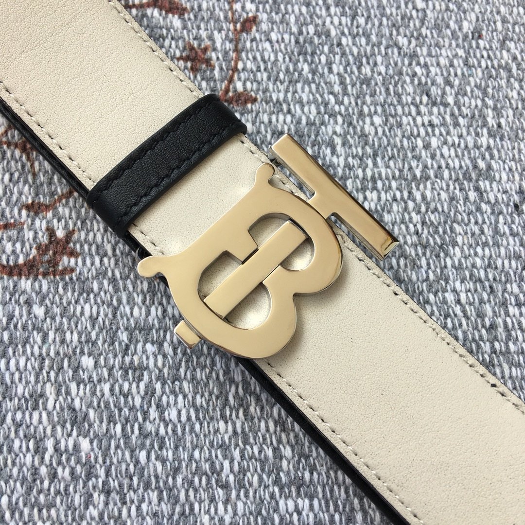 Replica Burberry Women Monogram Motif Leather Belt Width 3.5cm 017