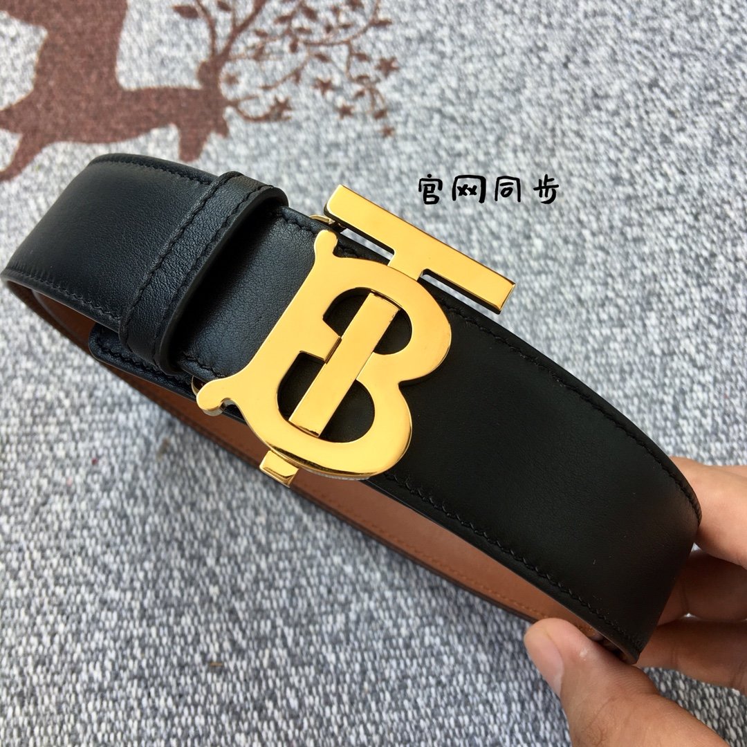 Replica Burberry Women Monogram Motif Leather Belt Width 3.5cm 018