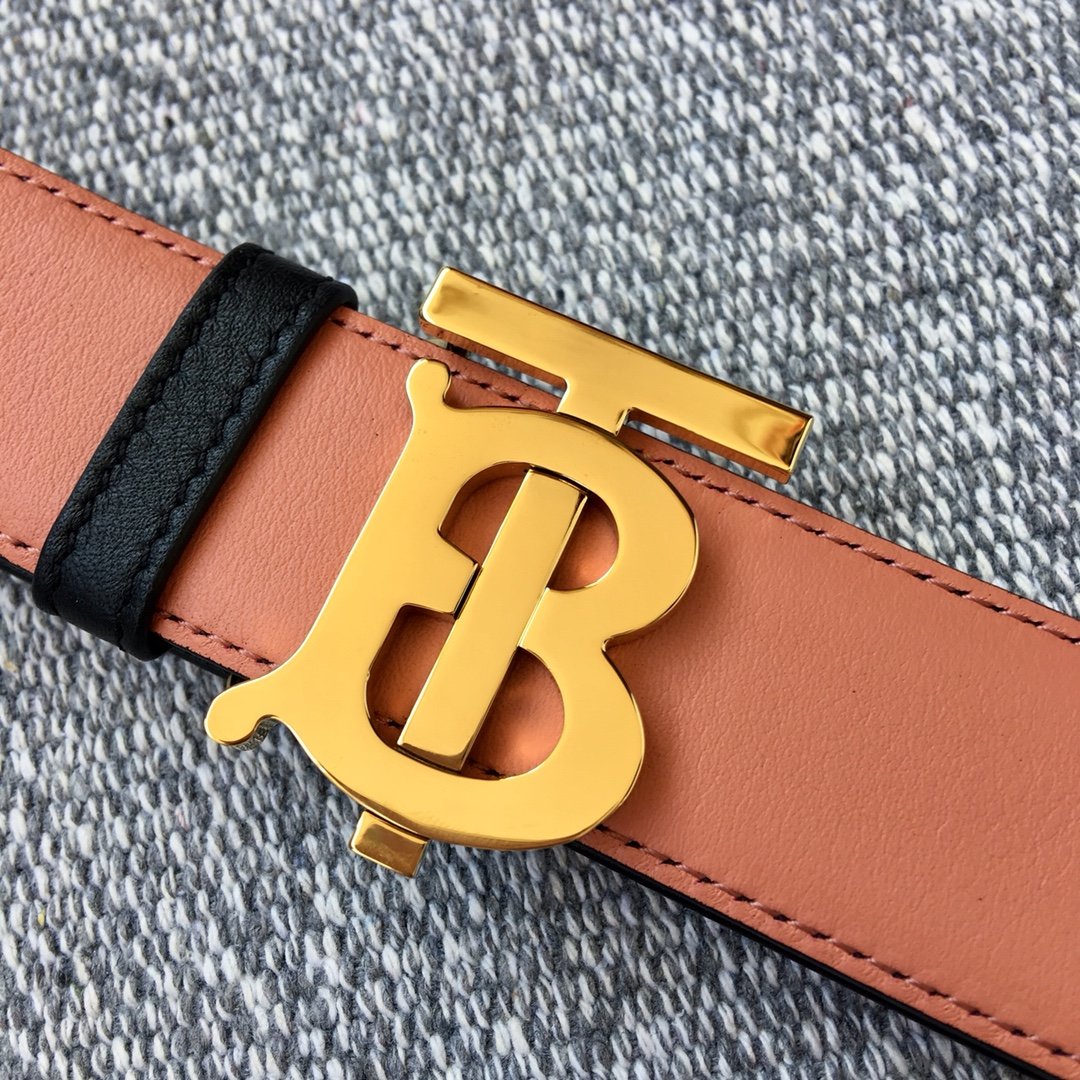 Replica Burberry Women Monogram Motif Leather Belt Width 3.5cm 019