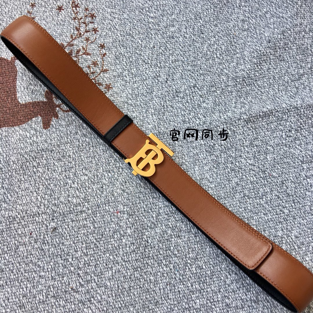 Replica Burberry Women Monogram Motif Leather Belt Width 3.5cm 020