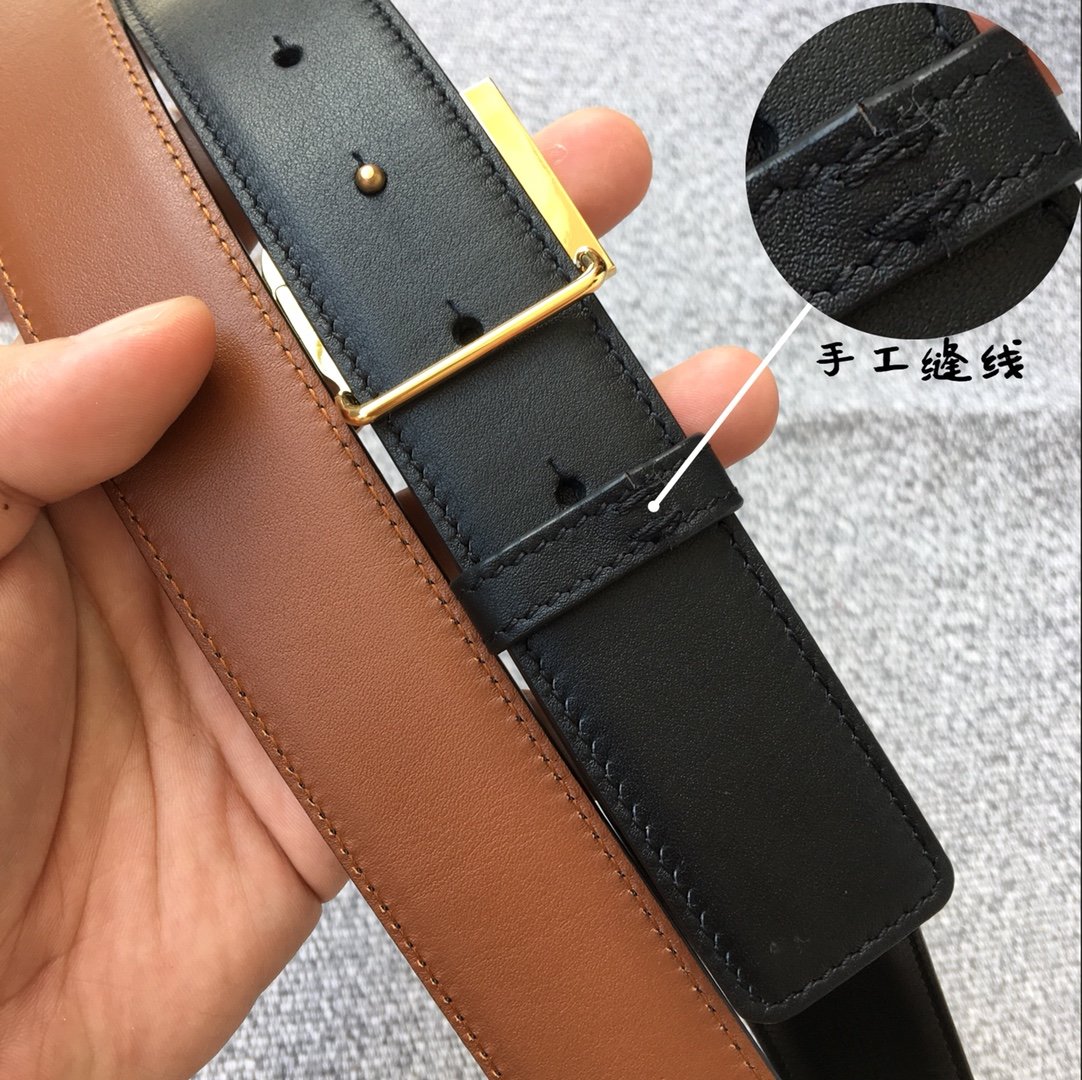 Replica Burberry Women Monogram Motif Leather Belt Width 3.5cm 020