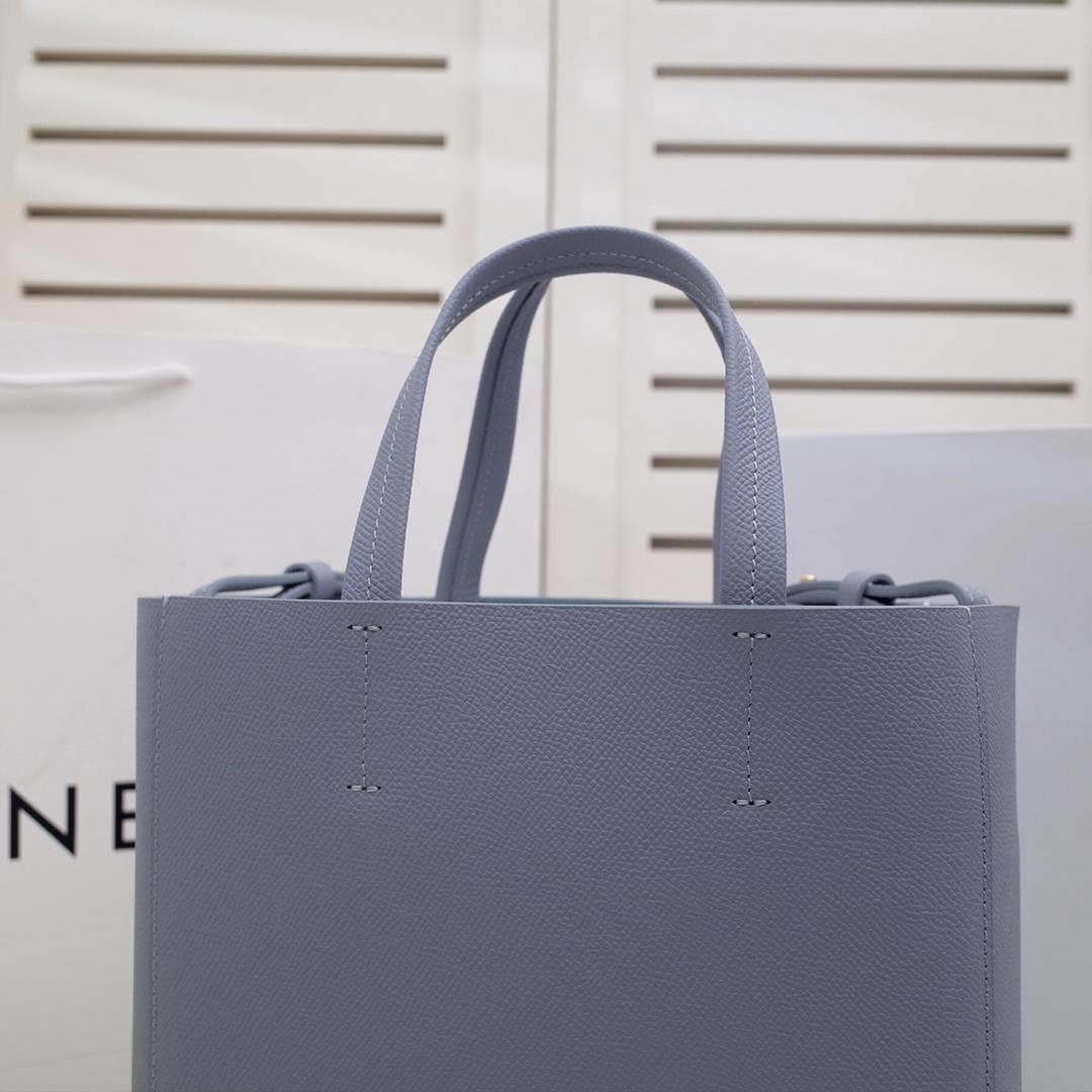 Replica Celine Cabas in Grained Calfskin Blue and Gray