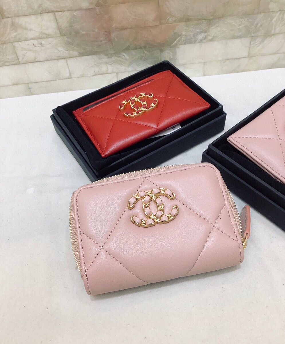 Replica Chanel 19 Chanel Short Wallet Pink