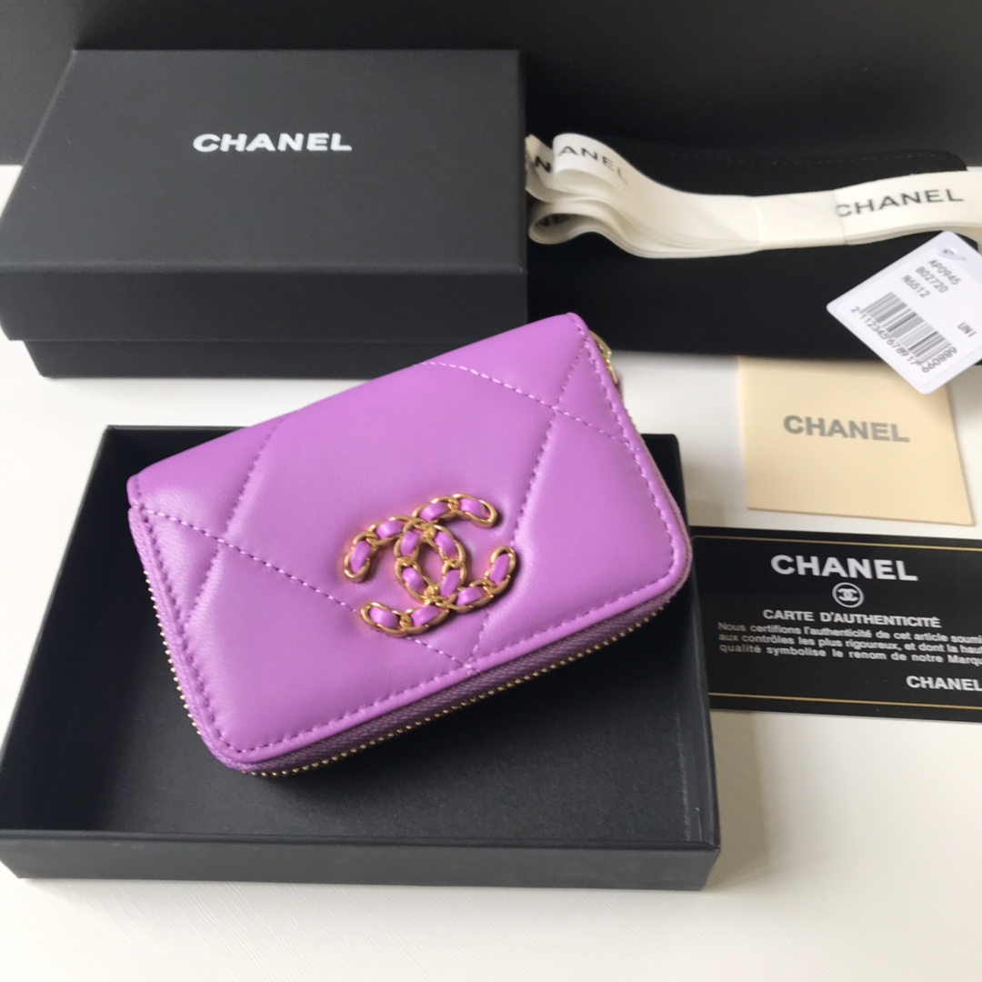 Replica Chanel 19 Chanel Short Zipper Wallets