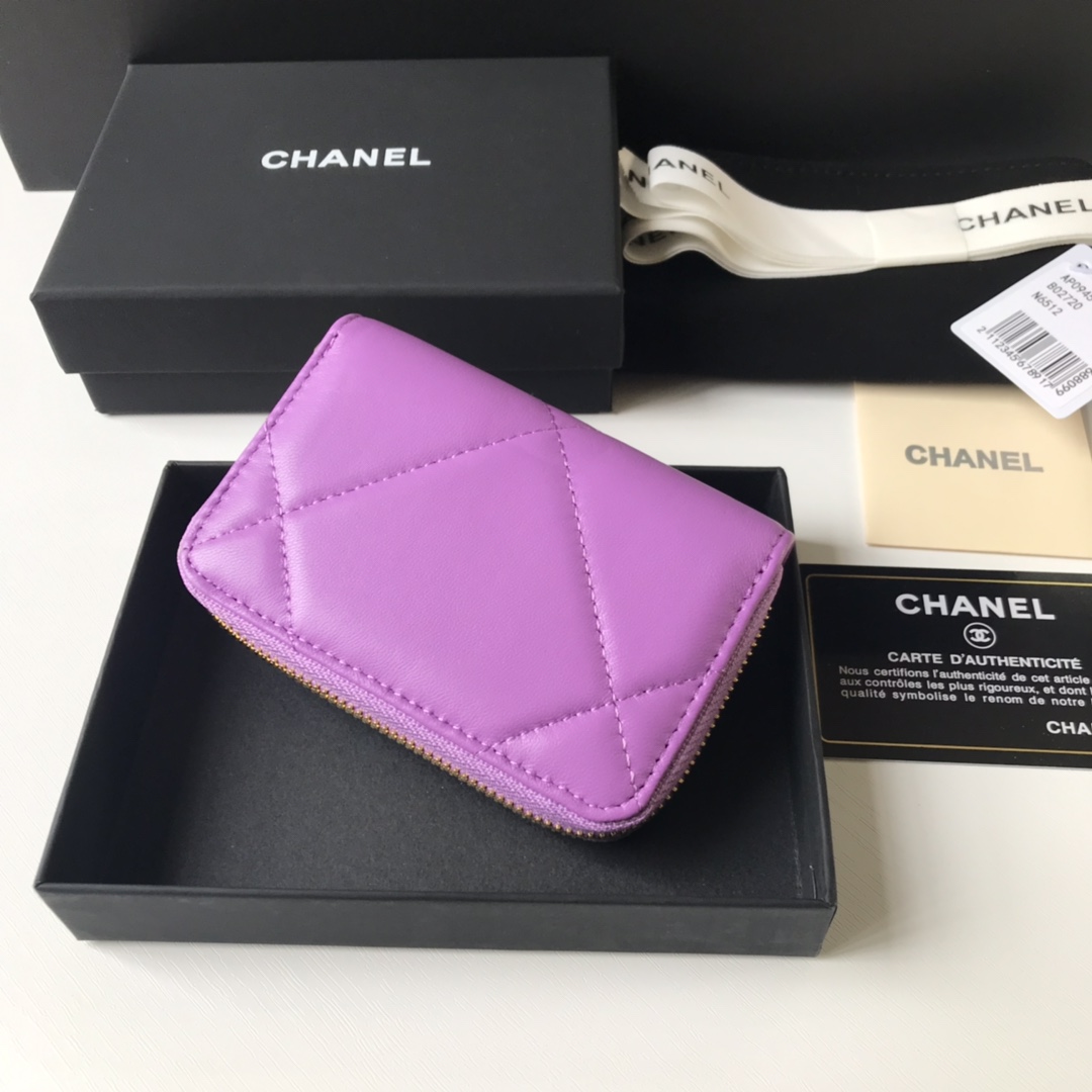 Replica Chanel 19 Chanel Short Zipper Wallets