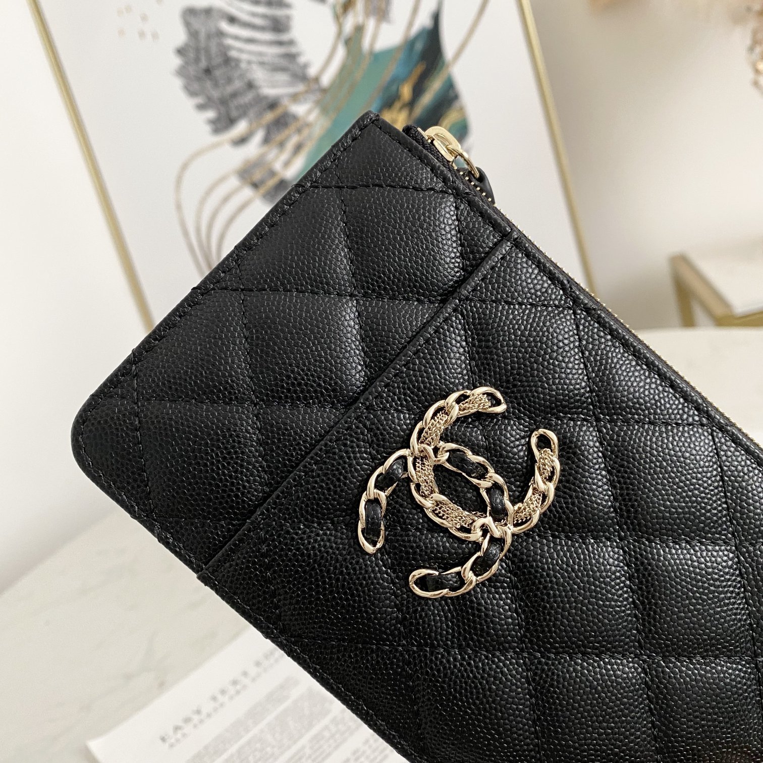 Replica Chanel 81030 Phone Wallet Black