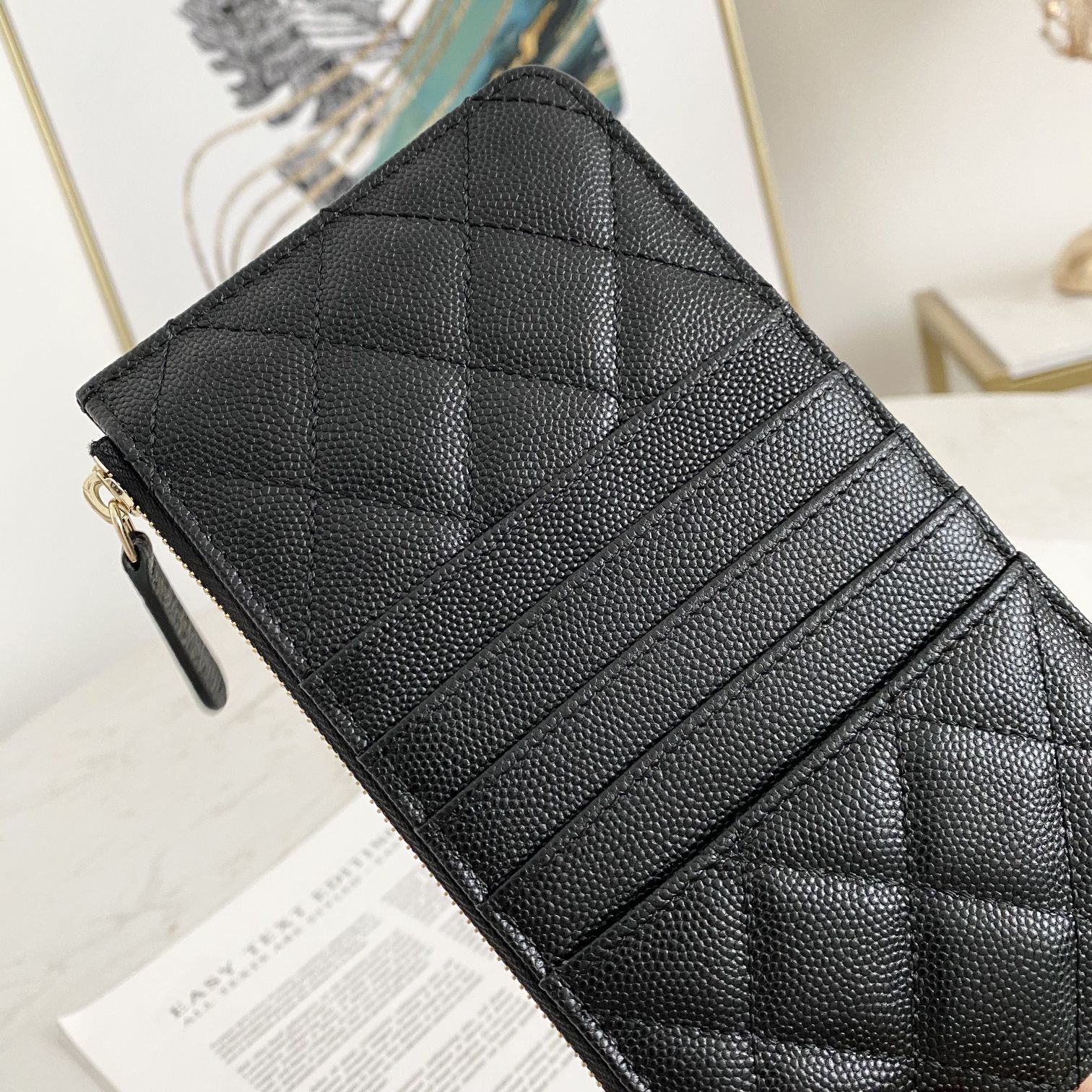 Replica Chanel 81030 Phone Wallet Black